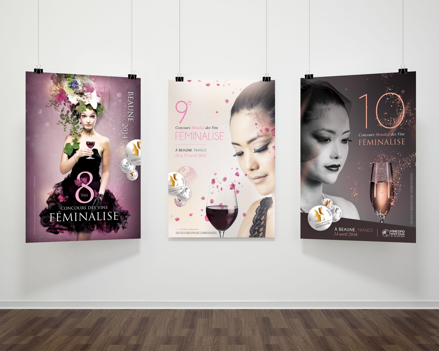 Affiche Concours de vins Féminalise - Beaune - 2016