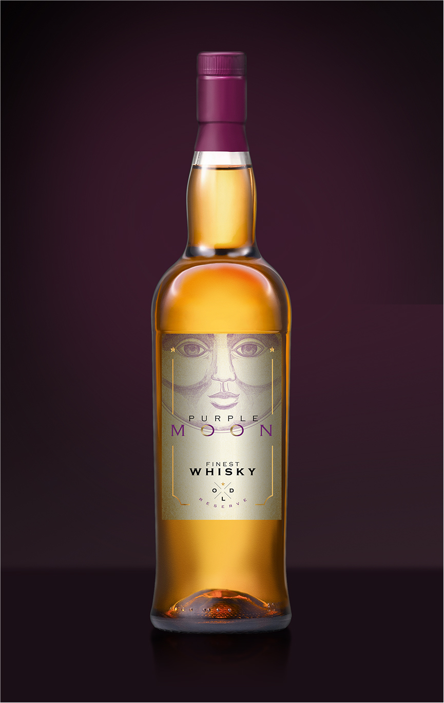 Purple Moon Whisky Packaging